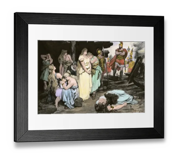 Framed Print : Women of a Germanic tribe captives of the Roman legions Framed Print : Women of a Germanic tribe captives of the Roman legions