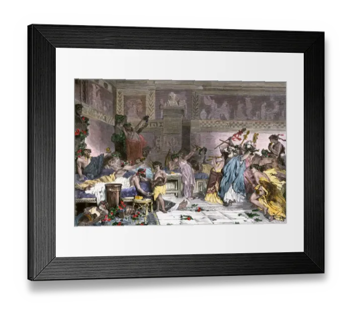Framed Print : Drinking party in ancient Rome Framed Print : Drinking party in ancient Rome