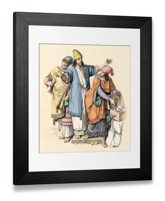 Framed Print : Traders in ancient Israel Framed Print : Traders in ancient Israel