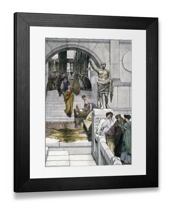 Framed Print : Busy government hall in ancient Rome Framed Print : Busy government hall in ancient Rome