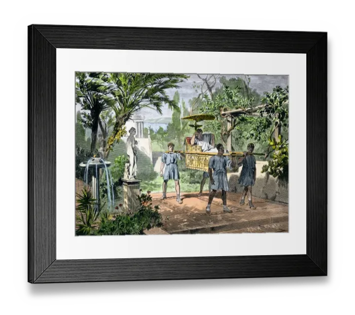 Framed Print : Wealthy Roman enjoying his villa Framed Print : Wealthy Roman enjoying his villa