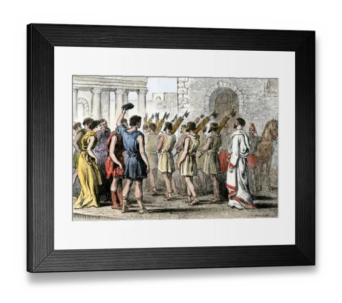Framed Print : Roman lictors carrying fasces Framed Print : Roman lictors carrying fasces