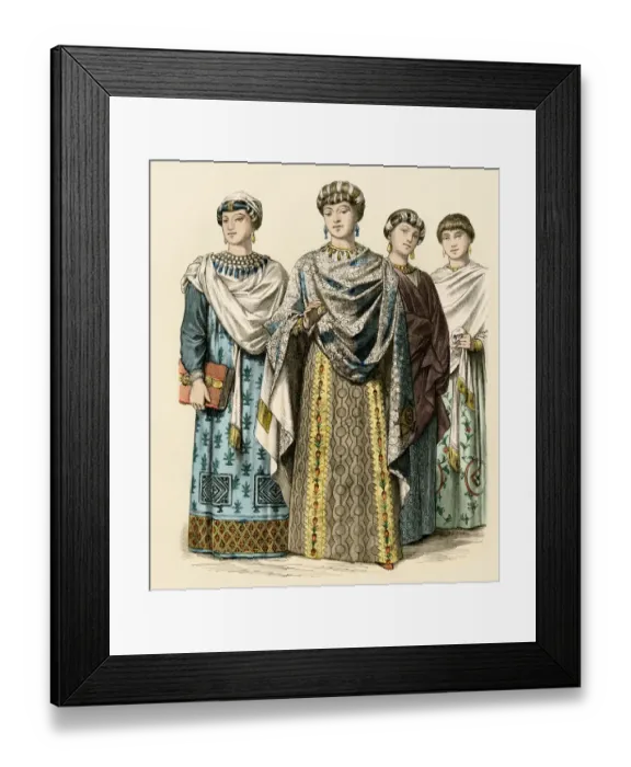 Framed Print : Byzantine Empress Theodoras court Framed Print : Byzantine Empress Theodoras court