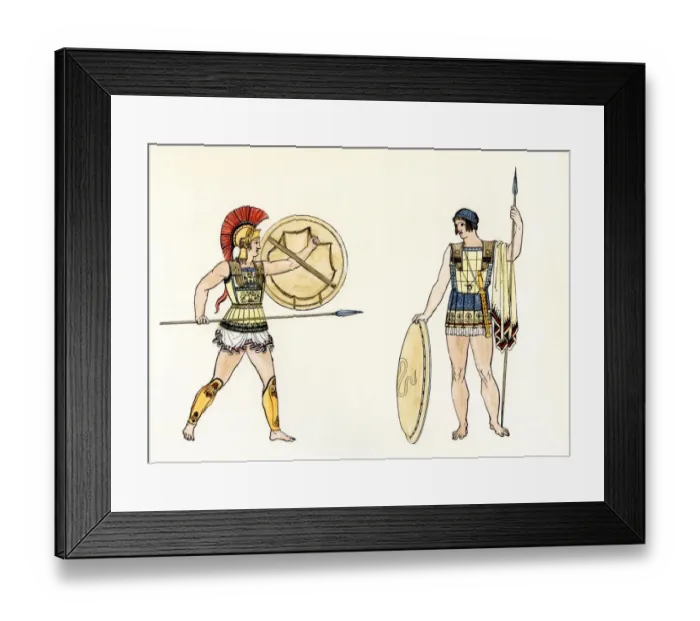 Framed Print : Ancient Greek soldiers Framed Print : Ancient Greek soldiers