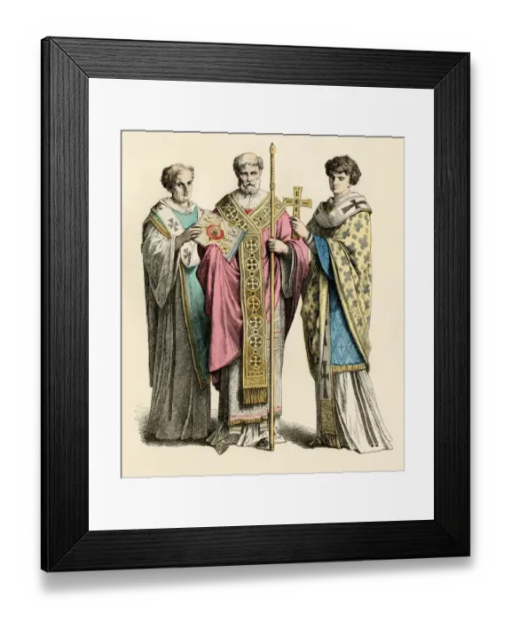 Framed Print : Eastern Orthodox church officials in Byzantium Framed Print : Eastern Orthodox church officials in Byzantium