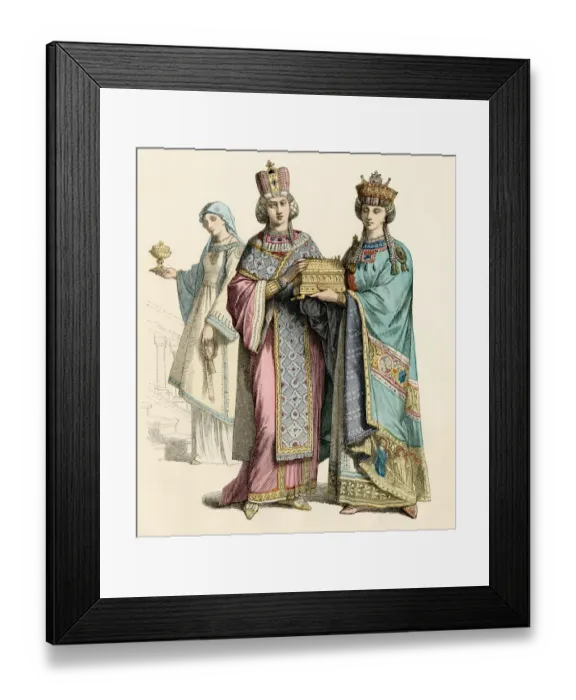Framed Print : Empress and a Byzantine princess