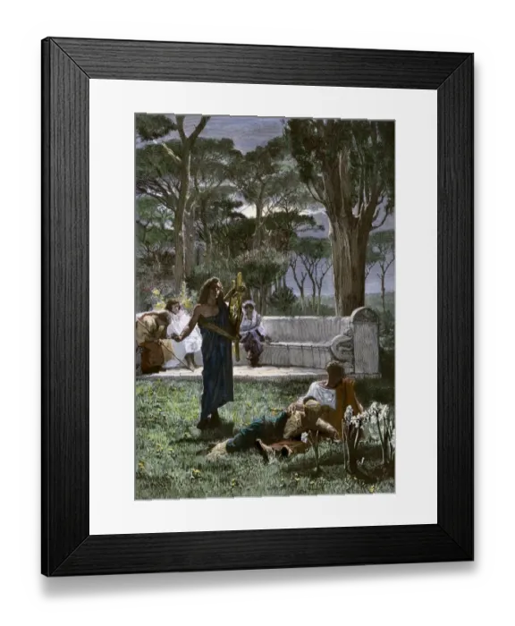 Framed Print : Lute performance in ancient Rome Framed Print : Lute performance in ancient Rome
