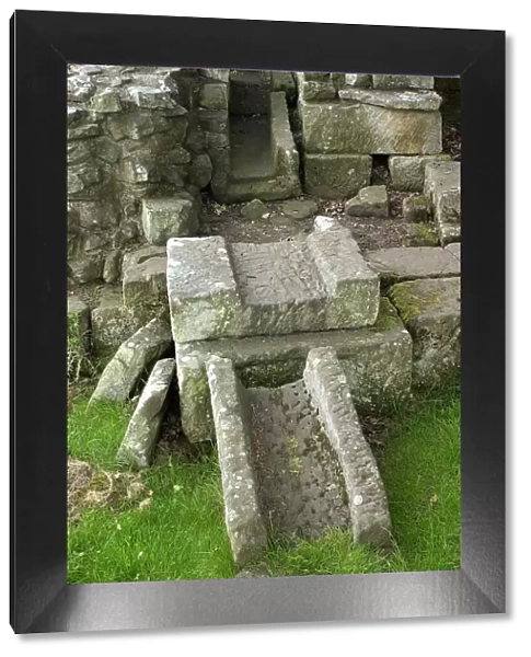 Roman latrine at Chesters, Northumbria, England