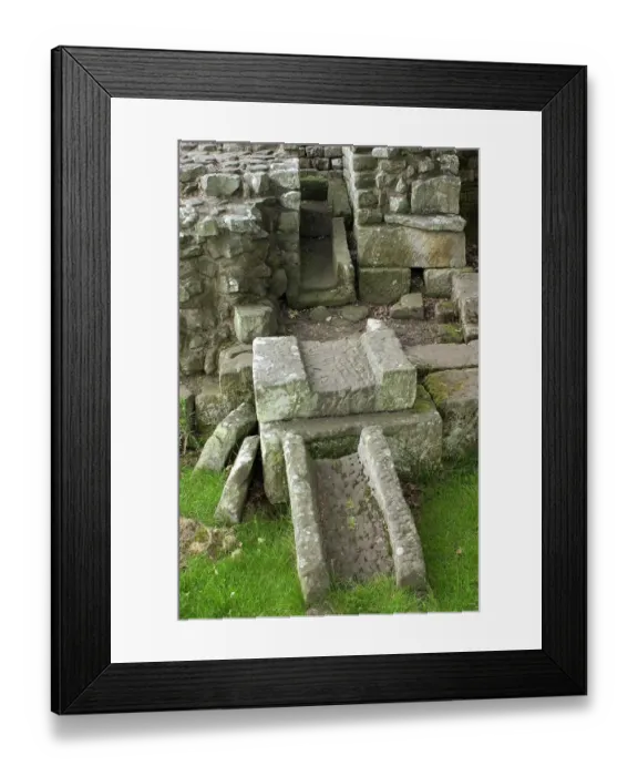 Framed Print : Roman latrine at Chesters, Northumbria, England Framed Print : Roman latrine at Chesters, Northumbria, England