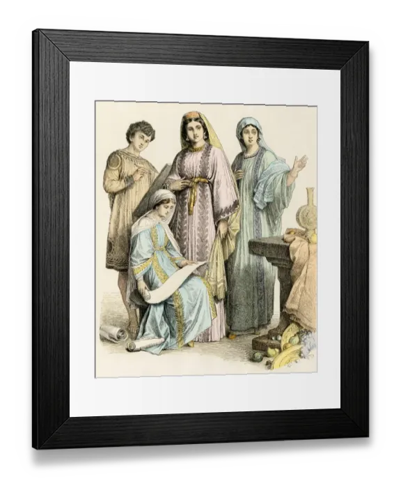 Framed Print : Early Christians reading from a scroll Framed Print : Early Christians reading from a scroll