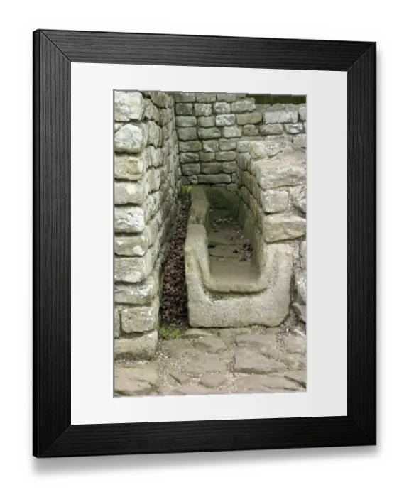 Framed Print : Ancient Roman urinal at Chesters, Northumbria, England Framed Print : Ancient Roman urinal at Chesters, Northumbria, England