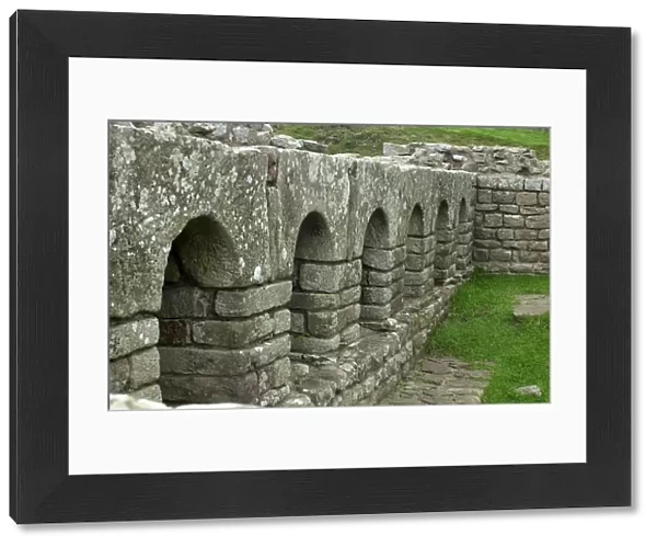 Roman bathhouse ruins at Chesters, Northumbria, England