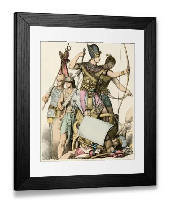 Framed Print : Egyptian pharaoh in battle Framed Print : Egyptian pharaoh in battle
