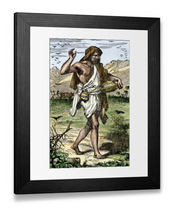Framed Print : Sowing seed in ancient times Framed Print : Sowing seed in ancient times