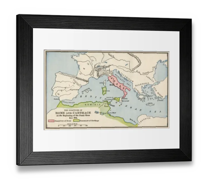 Framed Print : Rome and Carthage, 264 BC