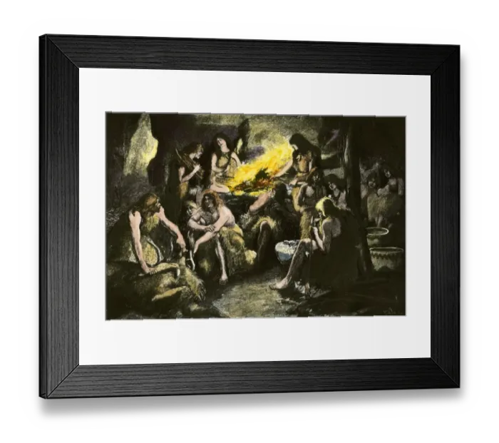Framed Print : Prehistoric cave-dwellers Framed Print : Prehistoric cave-dwellers