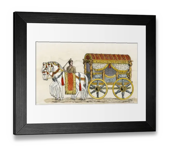Framed Print : Horse-drawn carriage in ancient Rome