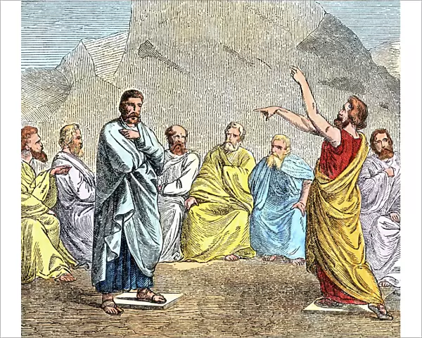 Aeropagus debating in ancient Athens