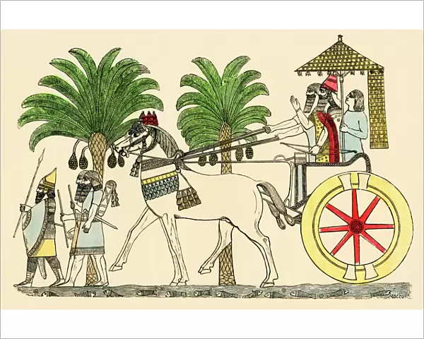 Assyrian king in his chariot