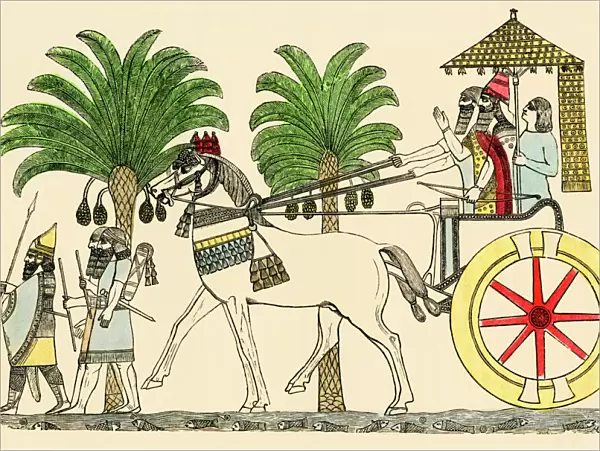 Assyrian king in his chariot