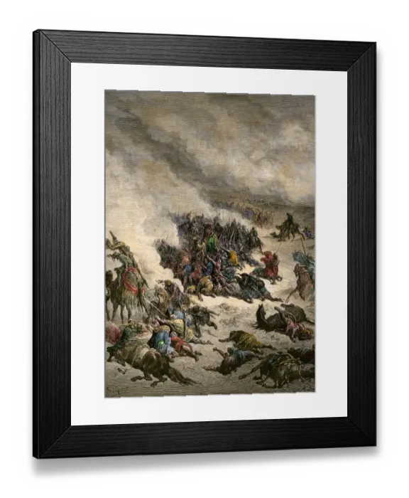 Framed Print : Egyptian sandstorm destroys the army of Cambyses II Framed Print : Egyptian sandstorm destroys the army of Cambyses II