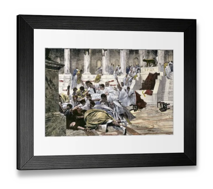 Framed Print : Julius Caesar assassinated in the Roman Senate Framed Print : Julius Caesar assassinated in the Roman Senate