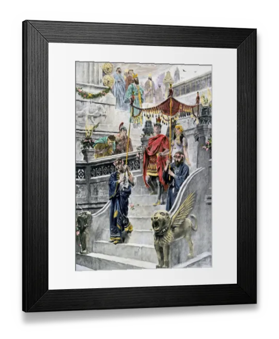 Framed Print : Alexander the Great marrying Roxane