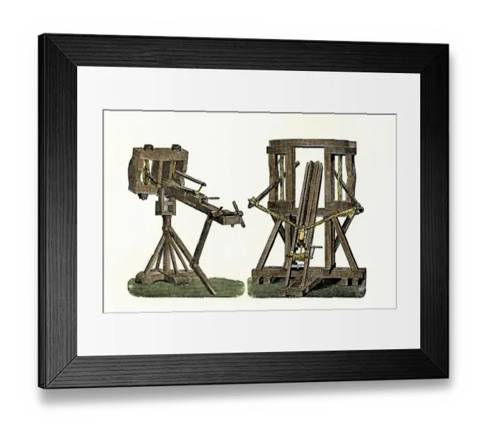 Framed Print : Catapaults used in ancient times Framed Print : Catapaults used in ancient times