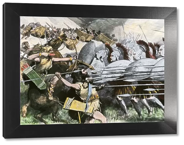 Macedonian phalanx, Battle of the Carts