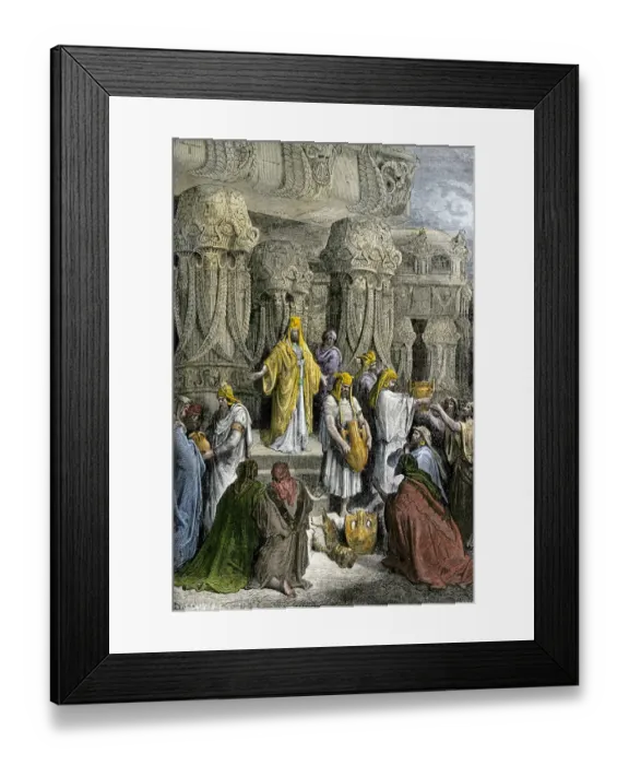 Framed Print : Cyrus II, King of Persia, restoring the Hebrews sacred vessels