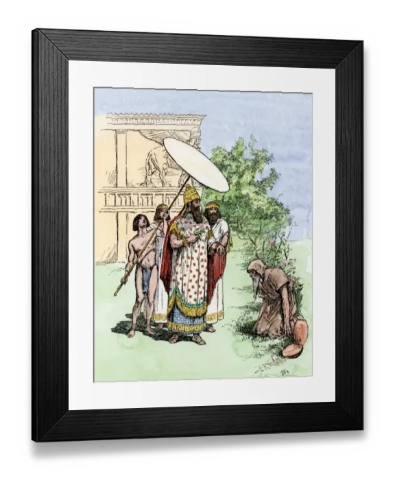 Framed Print : Nebuchadnezzar in ancient Babylon Framed Print : Nebuchadnezzar in ancient Babylon