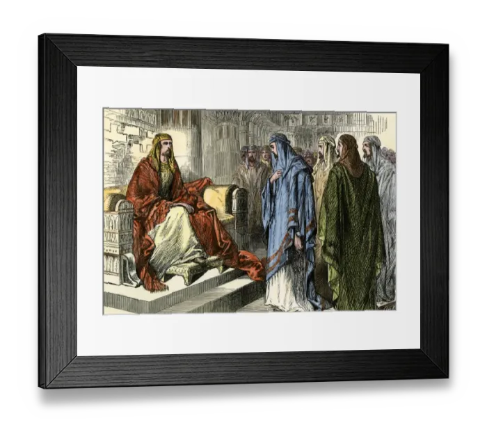 Framed Print : Nebuchadnezzar asks Daniel to interpret his dreams Framed Print : Nebuchadnezzar asks Daniel to interpret his dreams