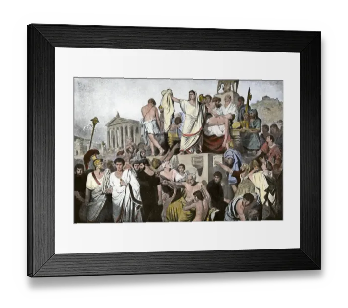 Framed Print : Marc Antonys oration over Julius Caesars body in ancient Rome Framed Print : Marc Antonys oration over Julius Caesars body in ancient Rome