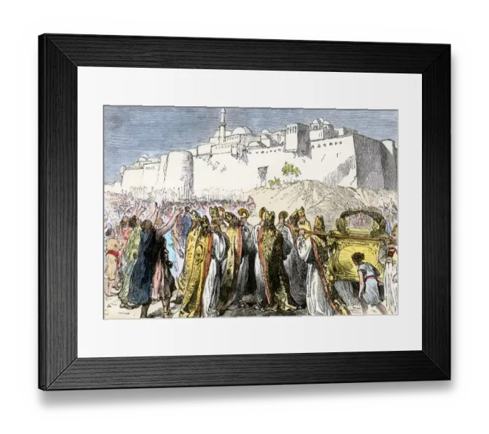 Framed Print : Battle of Jericho in ancient Palestine Framed Print : Battle of Jericho in ancient Palestine