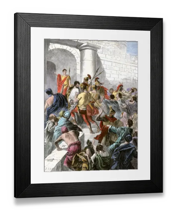 Framed Print : Apostle Paul arrested in Jerusalem and taken before the Roman authorities Framed Print : Apostle Paul arrested in Jerusalem and taken before the Roman authorities
