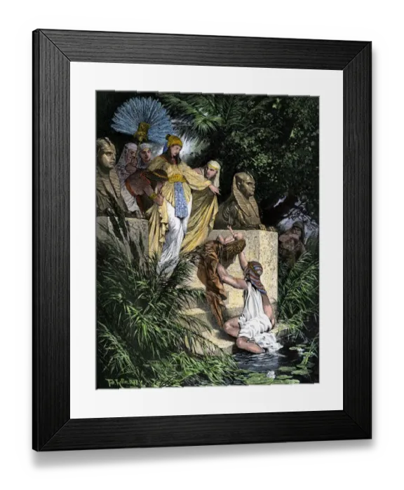 Framed Print : Baby Moses found by an Egyptian princess Framed Print : Baby Moses found by an Egyptian princess