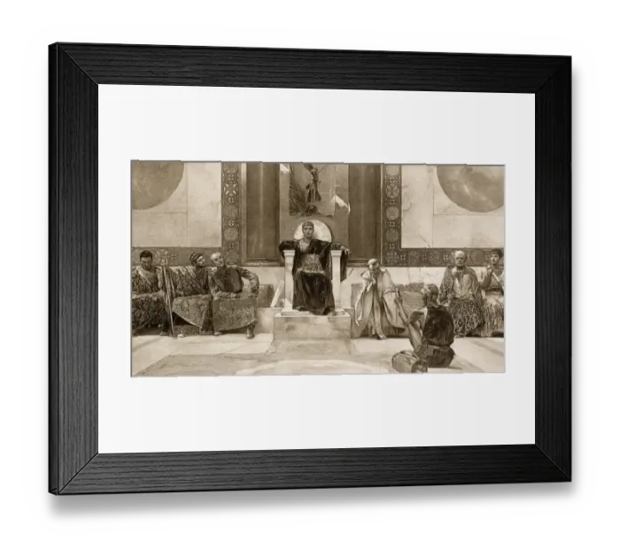 Framed Print : Eastern Roman Emperor Justinian and his council Framed Print : Eastern Roman Emperor Justinian and his council