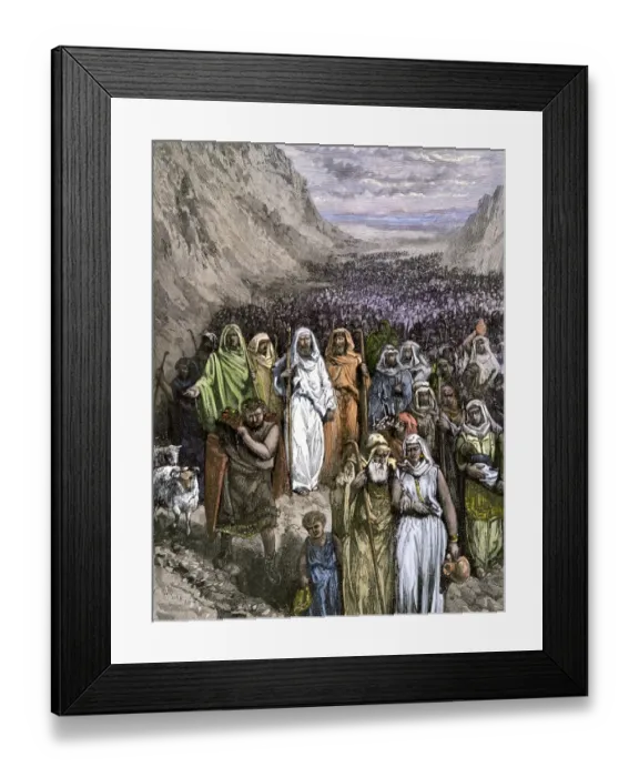 Framed Print : Moses leading the Jews out of Egypt and into the Wilderness Framed Print : Moses leading the Jews out of Egypt and into the Wilderness