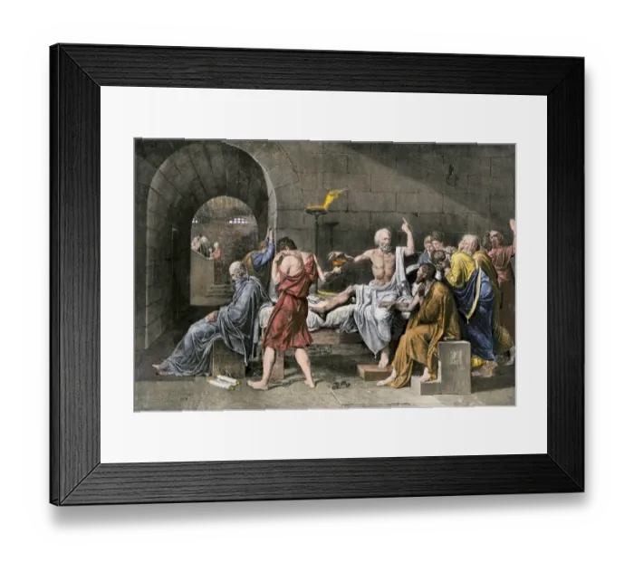 Framed Print : Suicide of Socrates by drinking poisonous hemlock Framed Print : Suicide of Socrates by drinking poisonous hemlock