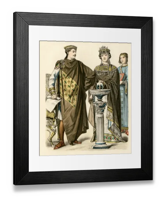 Framed Print : Emperor Justinian, shown with Theodora Framed Print : Emperor Justinian, shown with Theodora
