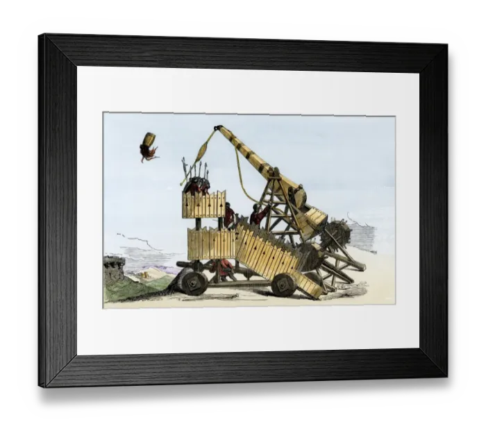 Framed Print : Greek fire used in ancient warfare Framed Print : Greek fire used in ancient warfare