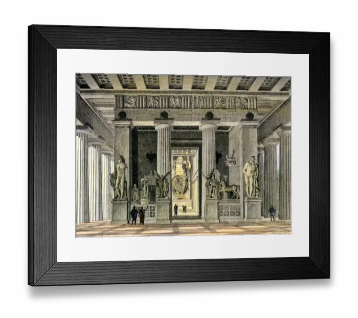 Framed Print : Interior of the Temple of Zeus in Olympia Framed Print : Interior of the Temple of Zeus in Olympia