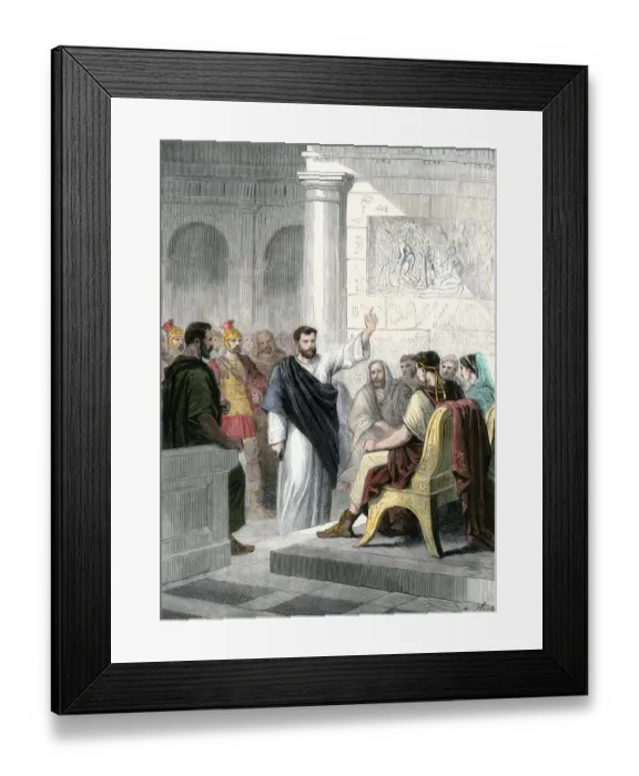 Framed Print : Paul a prisoner of Agrippa Framed Print : Paul a prisoner of Agrippa