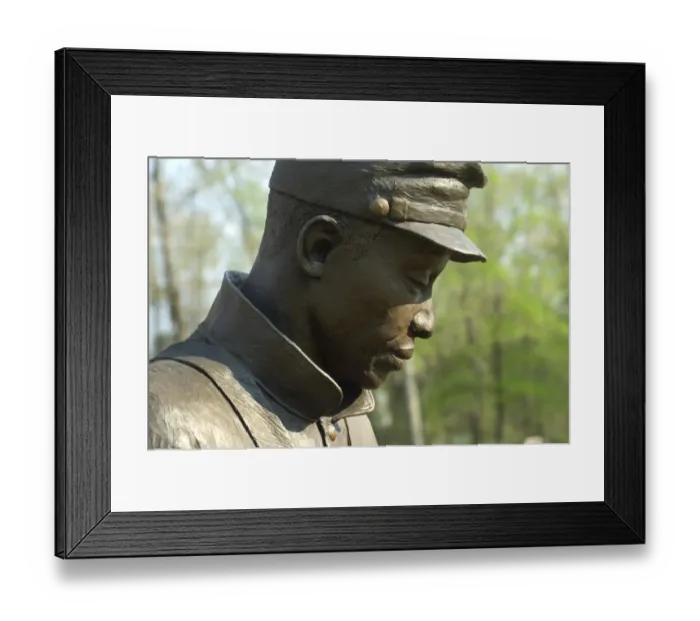 Framed Print : Black soldier statue, Contraband Camp historic site, Corinth MS Framed Print : Black soldier statue, Contraband Camp historic site, Corinth MS