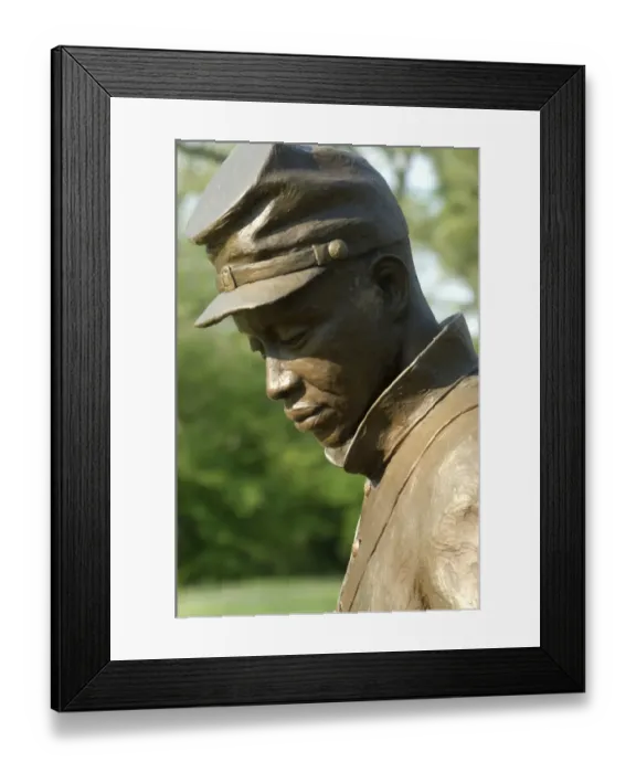 Framed Print : Black soldier statue, Contraband Camp historic site, Corinth MS Framed Print : Black soldier statue, Contraband Camp historic site, Corinth MS
