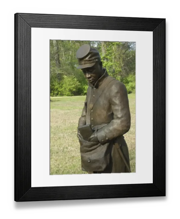 Framed Print : Black soldier statue, Contraband Camp historic site, Corinth MS Framed Print : Black soldier statue, Contraband Camp historic site, Corinth MS