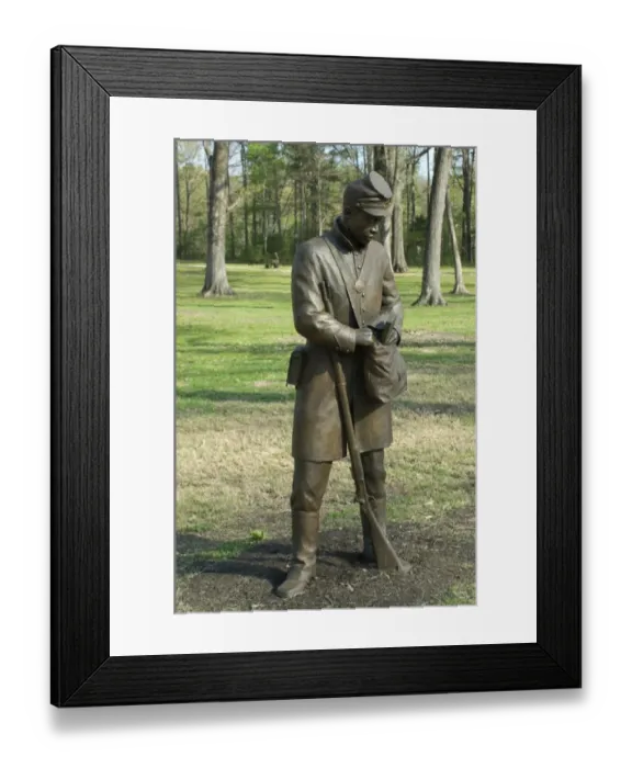Framed Print : Black soldier statue, Contraband Camp historic site, Corinth MS Framed Print : Black soldier statue, Contraband Camp historic site, Corinth MS