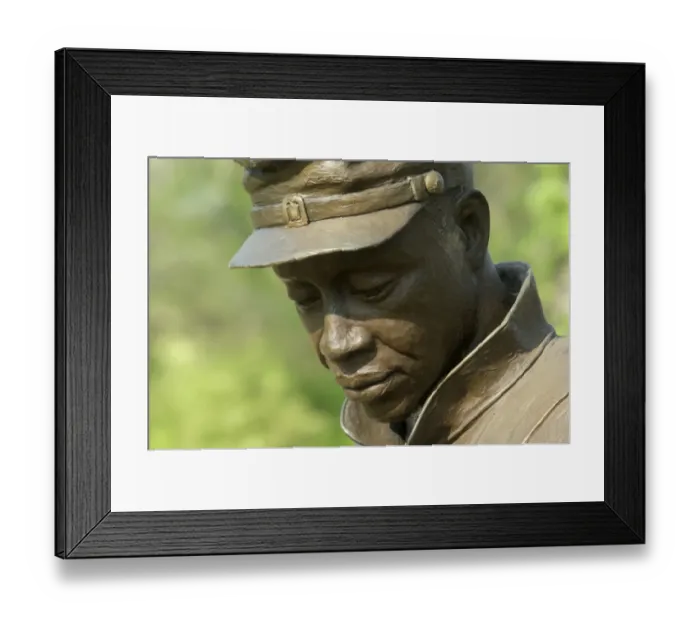 Framed Print : Black soldier statue, Contraband Camp historic site, Corinth MS Framed Print : Black soldier statue, Contraband Camp historic site, Corinth MS