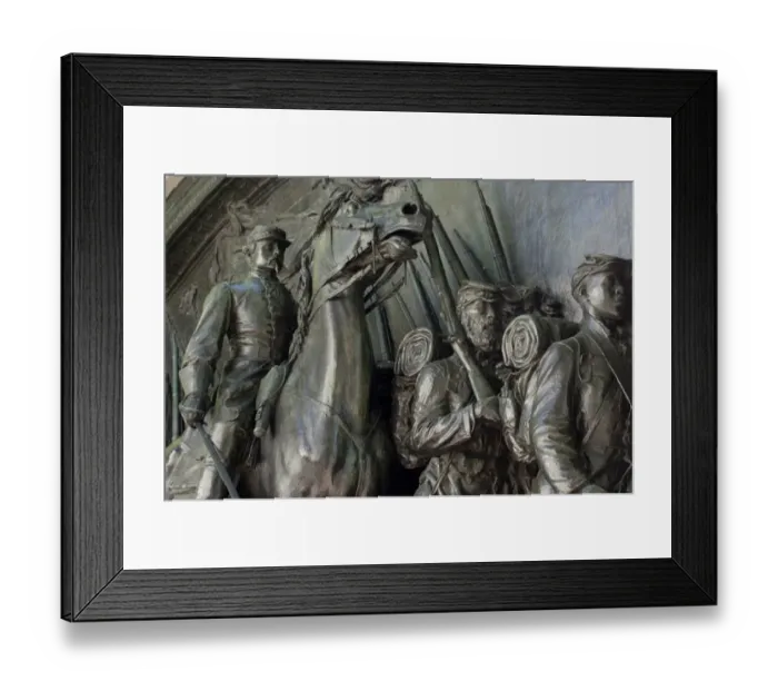 Framed Print : Robert Gould Shaw in command of black troops of the 54th Massachusetts Regiment Framed Print : Robert Gould Shaw in command of black troops of the 54th Massachusetts Regiment
