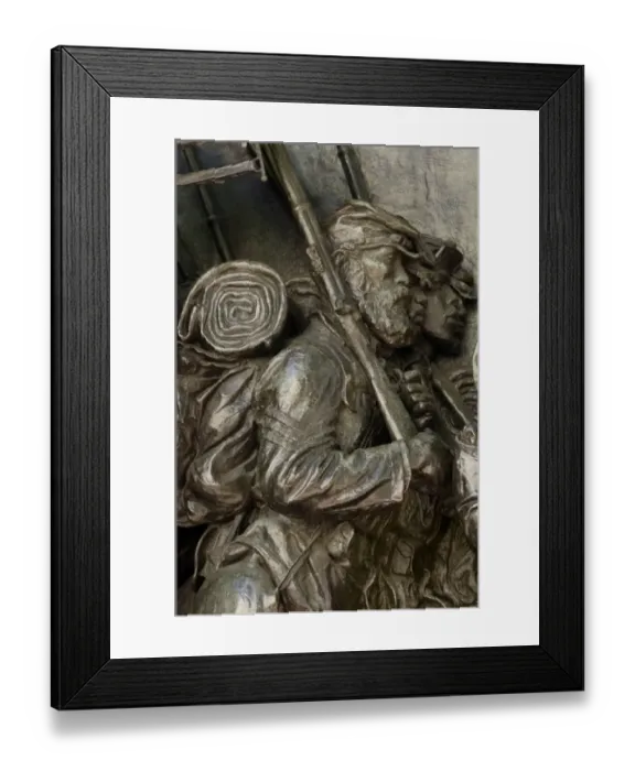Framed Print : Black soldiers of the 54th Massachusetts Regiment